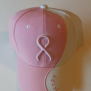 Pink and White Ribbon Cap